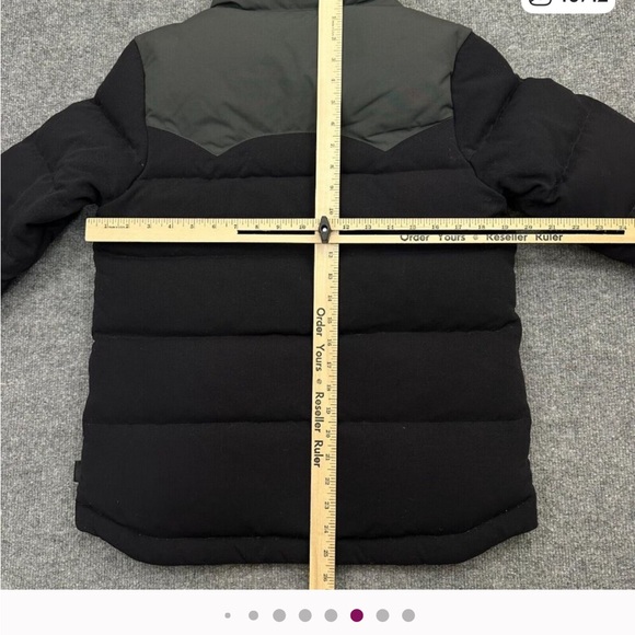 Patagonia Womens Bivy Black Jacket Medium Western Duck Down Insulated - Picture 10 of 12